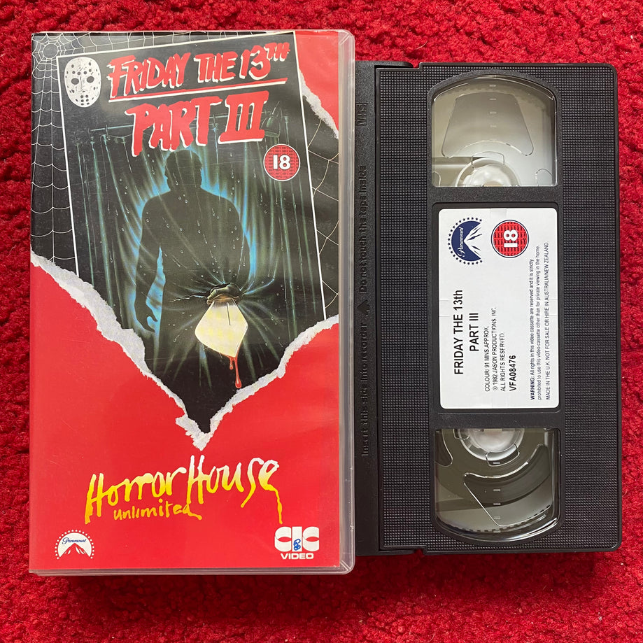 Friday The 13th Part III VHS Video (1982) VHR2211