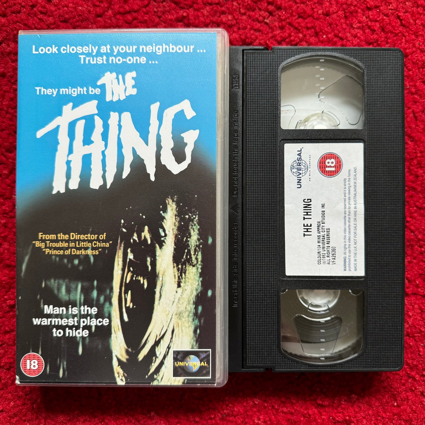 The Thing VHS Video (1982) BRP1062