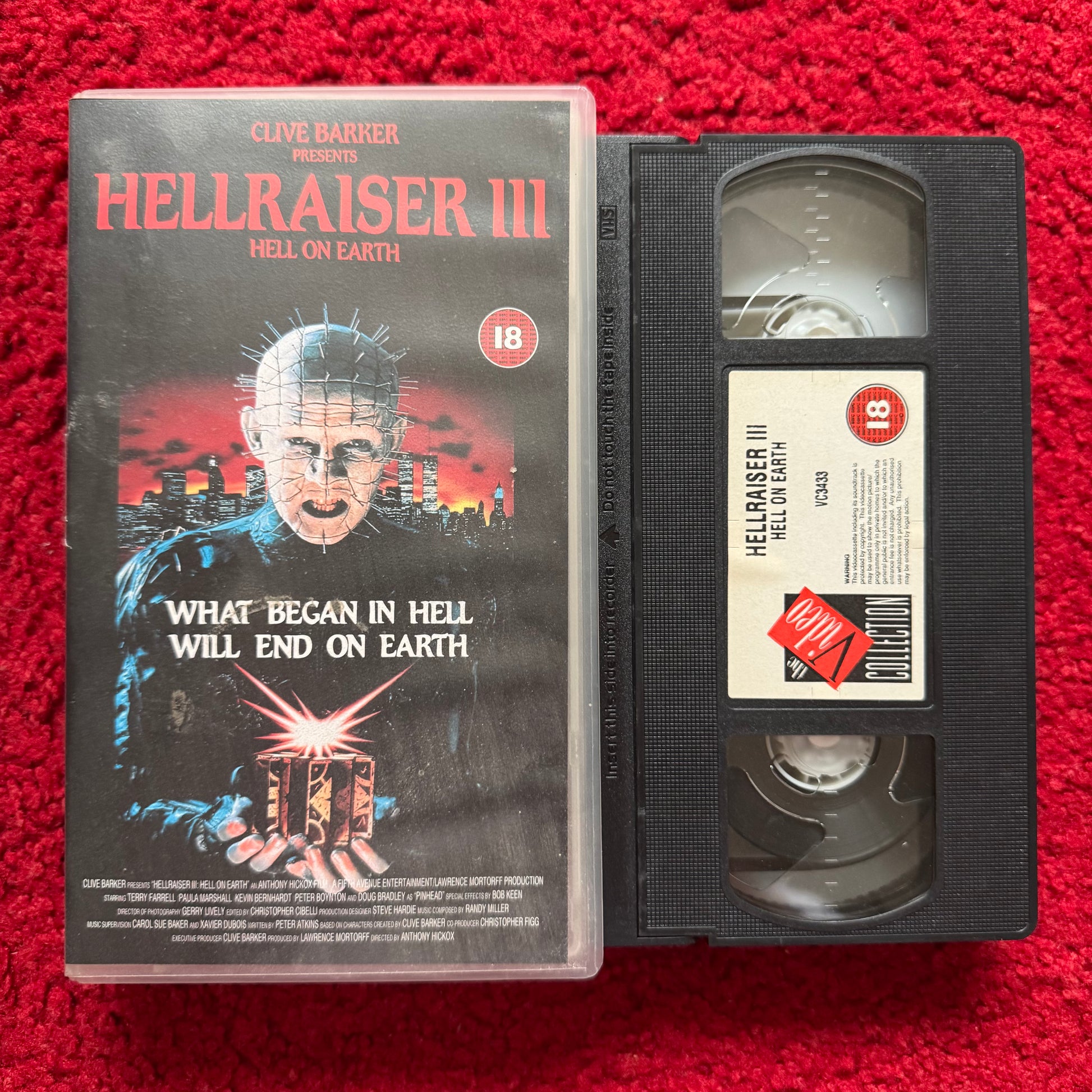 Hellraiser III: Hell On Earth VHS Video (1992) VC3433