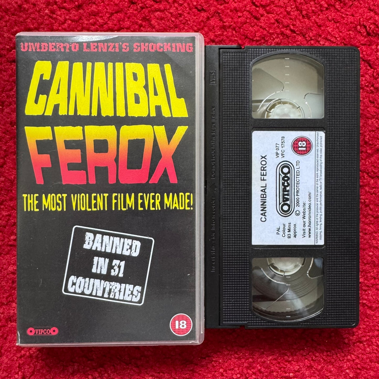 Cannibal Ferox VHS Video (1981) VIP077