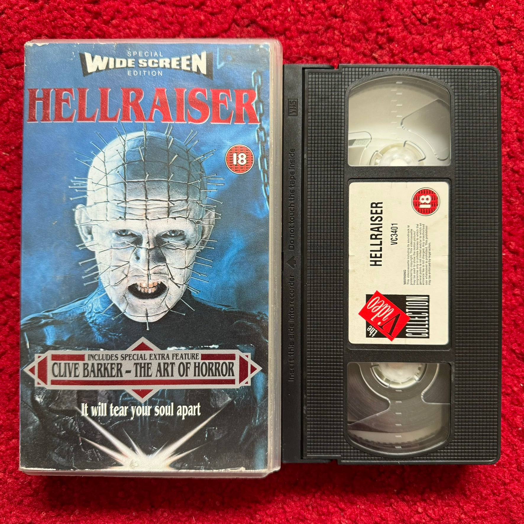 Hellraiser: Widescreen VHS Video (1987) VC3401