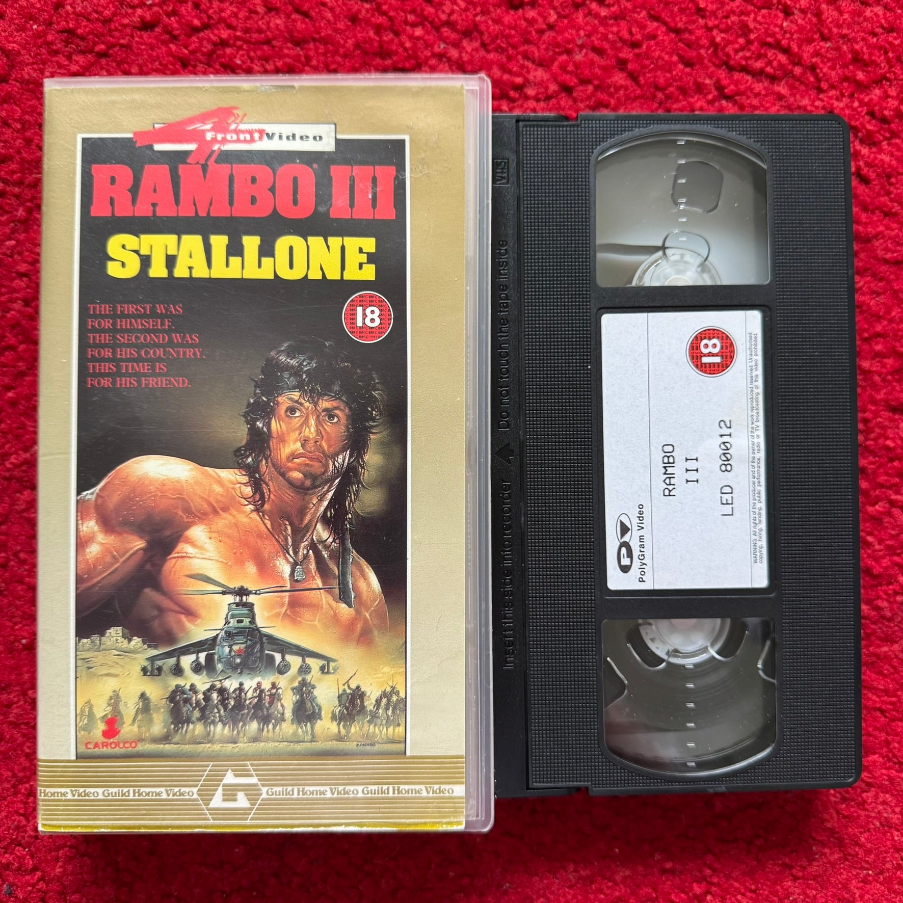 Rambo III VHS Video (1988) LED80012