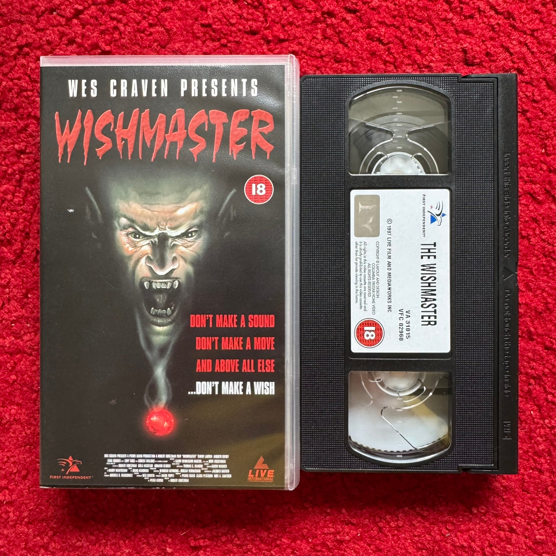 Wishmaster VHS Video (1997) VA31015