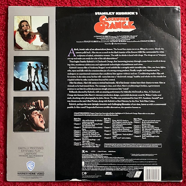 A Clockwork Orange (1971) LaserDisc Home Video US